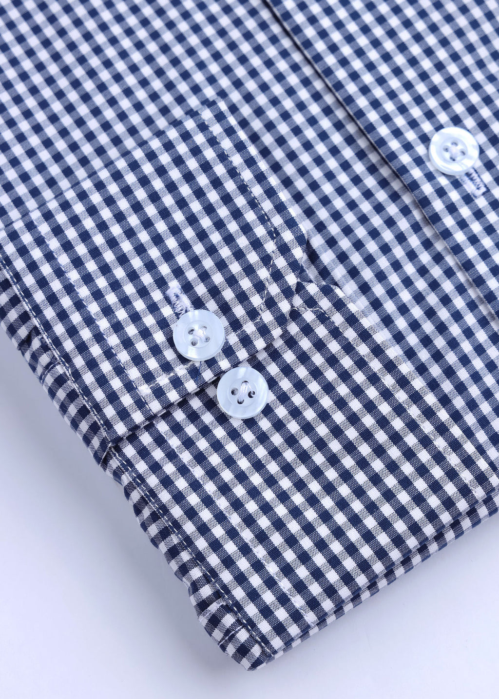 Blue Gingham Check Formal Shirt