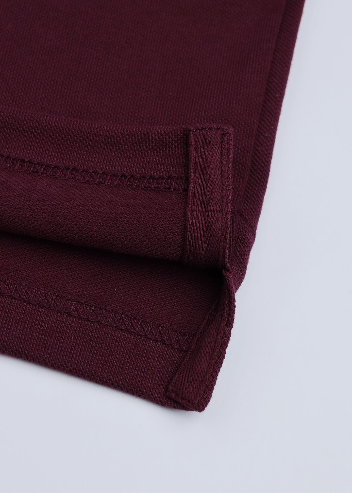Burgundy Pique Polo Shirt