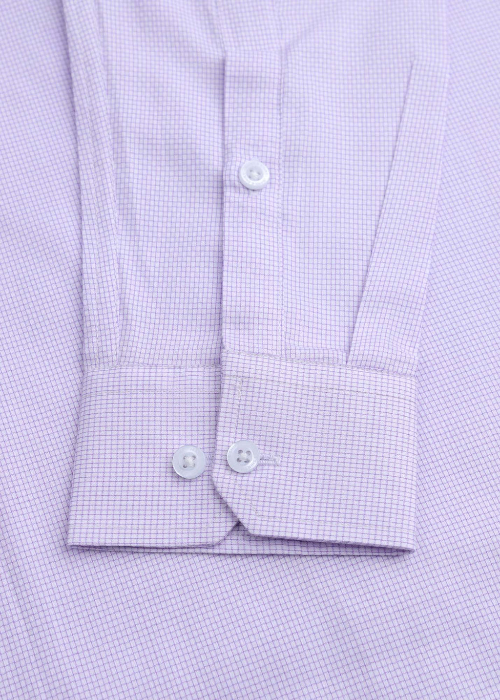 Purple Precision Micro-Grid Formal Shirt
