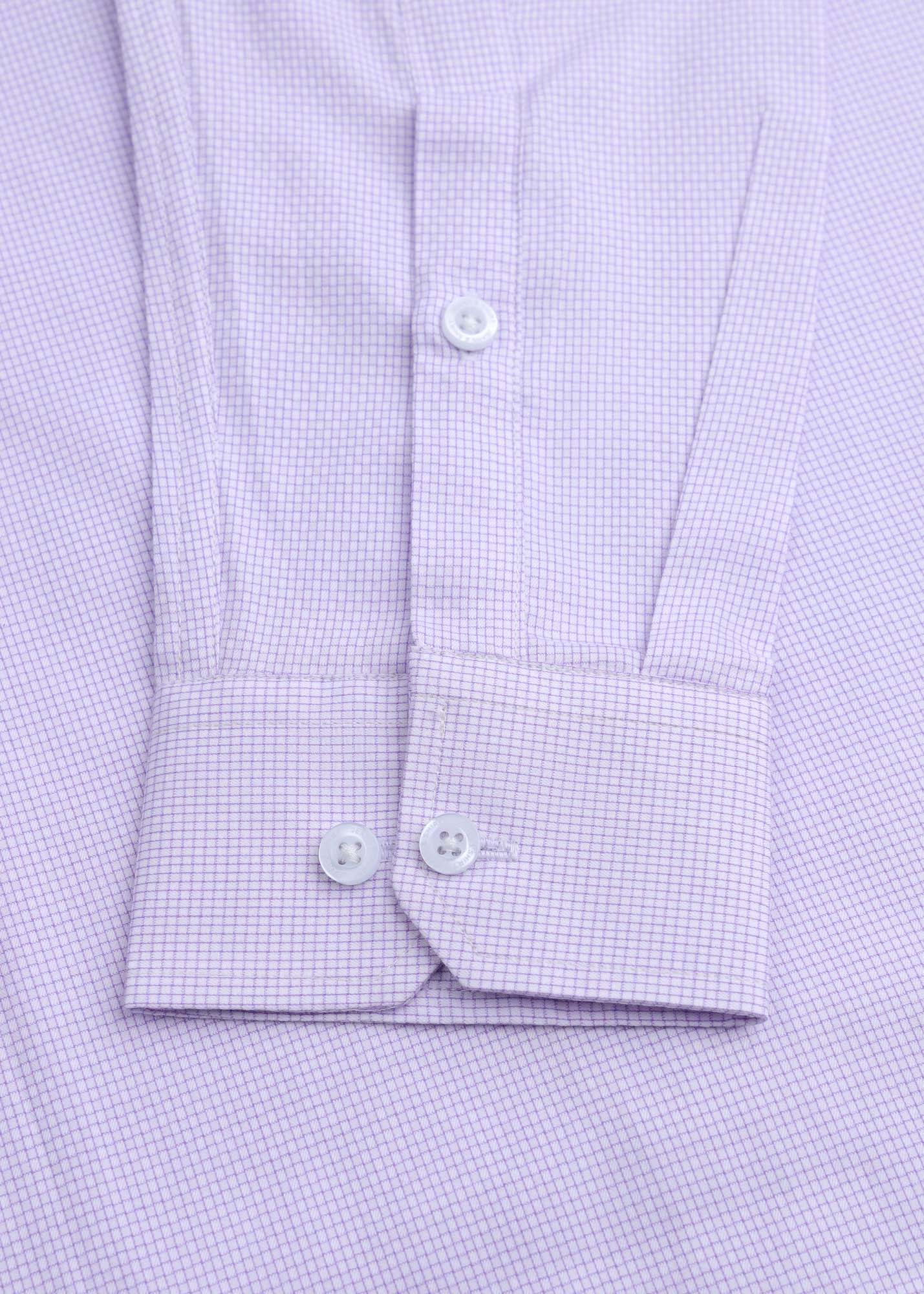 Purple Precision Micro-Grid Formal Shirt