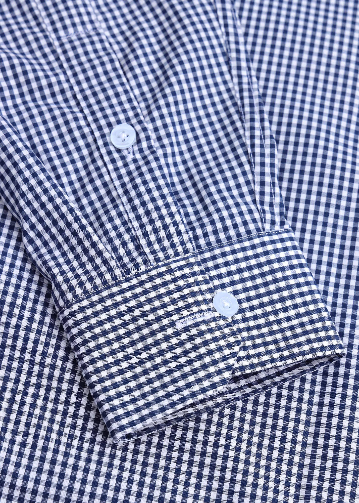 Blue Gingham Check Formal Shirt