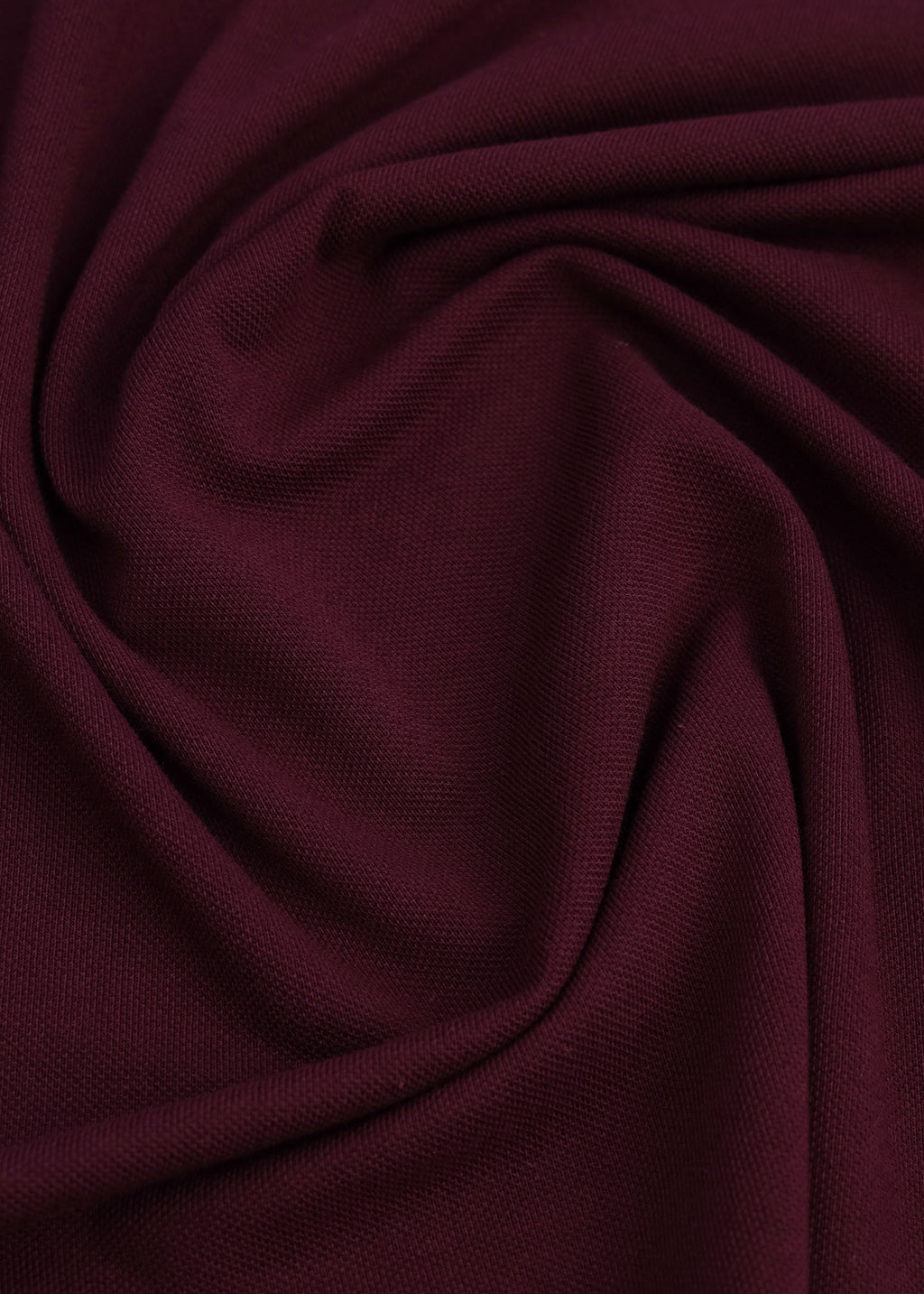 Burgundy Pique Polo Shirt