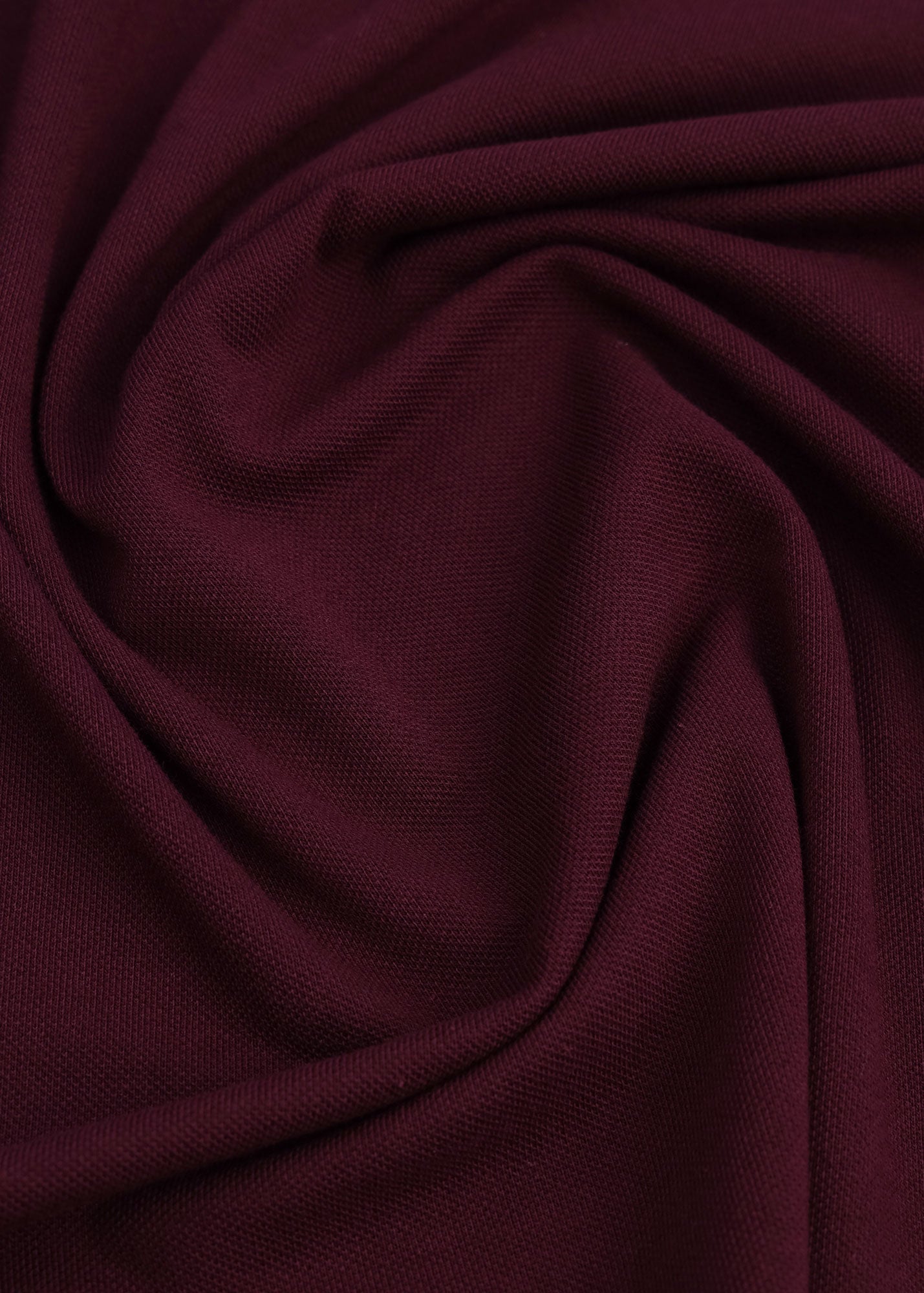 Burgundy Pique Polo Shirt