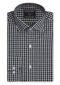 Black Gingham Check Formal Shirt