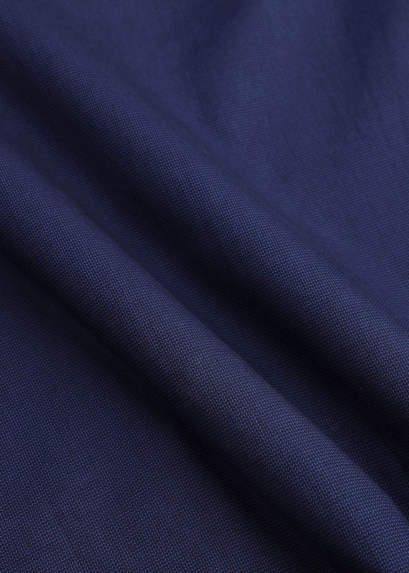 Navy Micro-Textured Check Formal Shirt