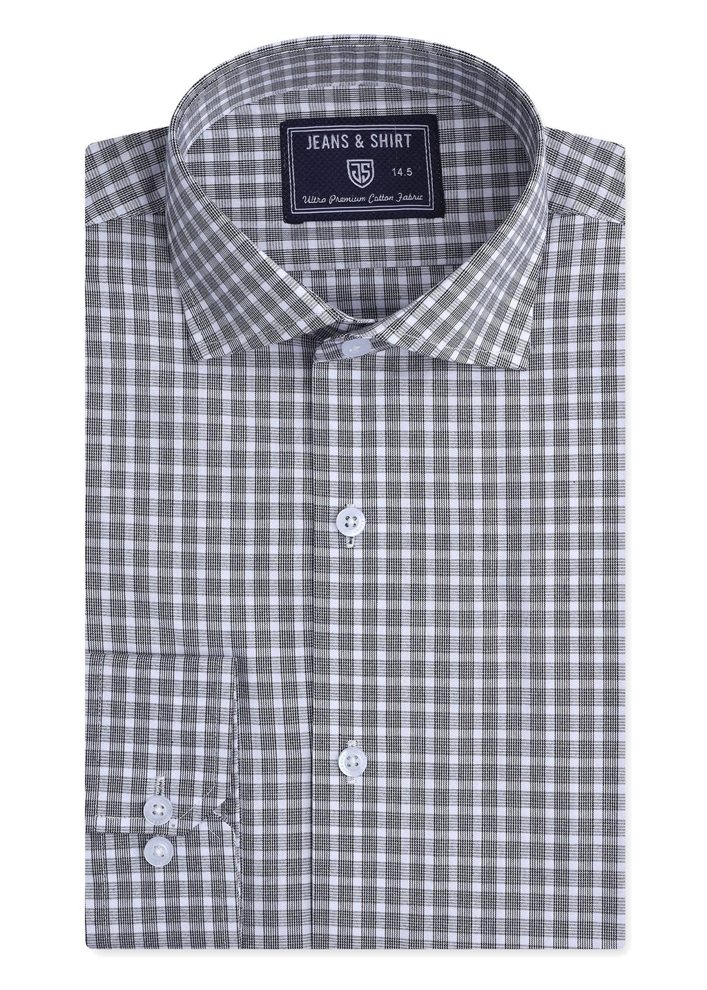 Black Dynamic Check Formal Shirt