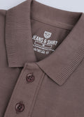 Taupe Pique Polo Shirt