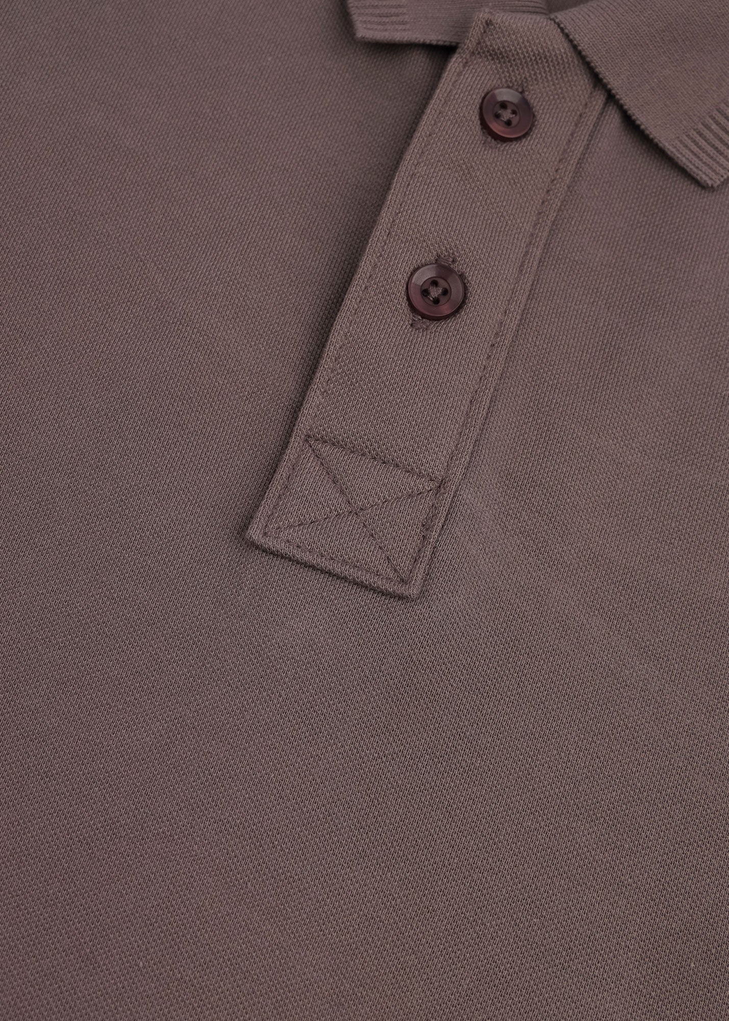 Taupe Pique Polo Shirt
