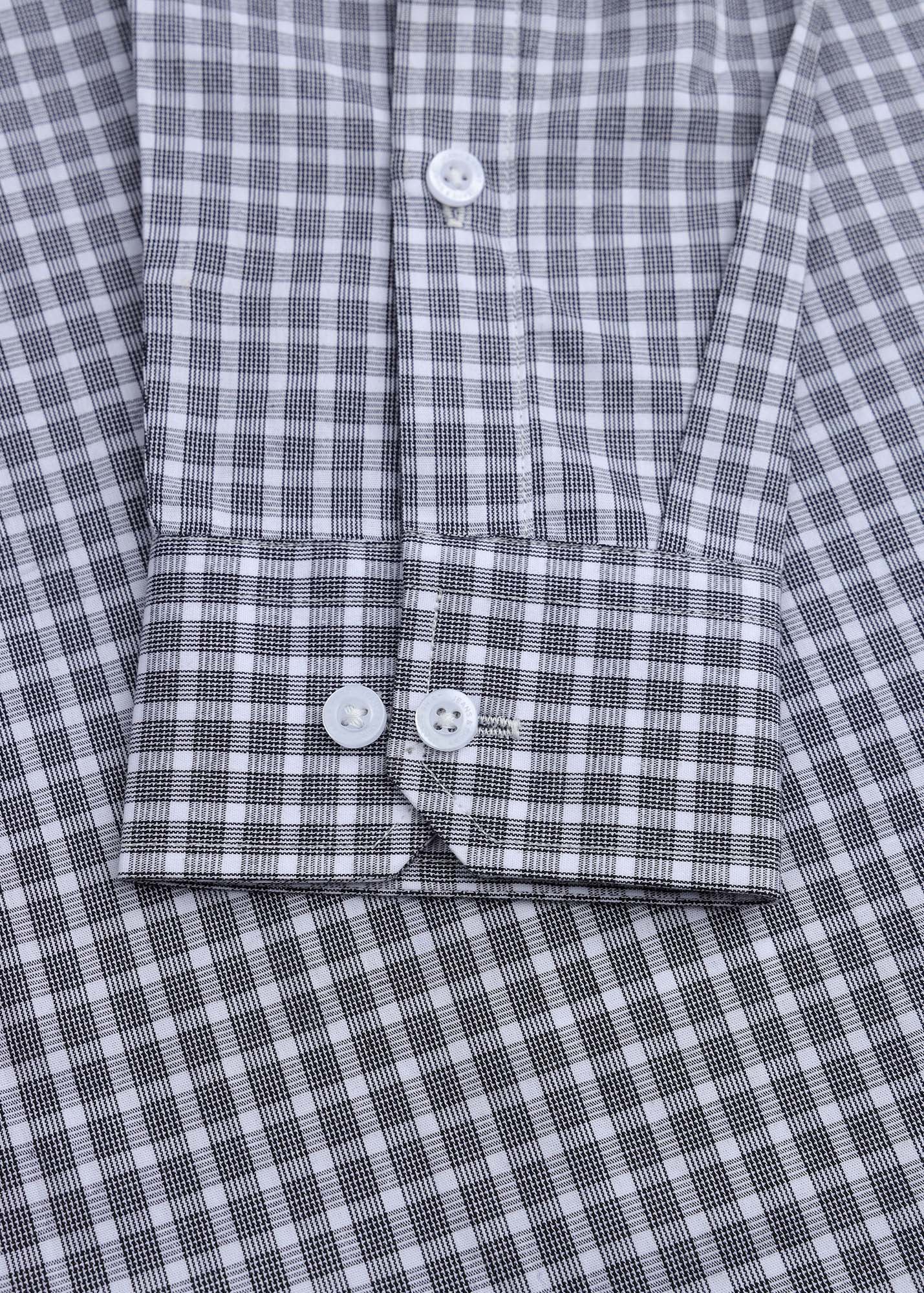 Black Dynamic Check Formal Shirt