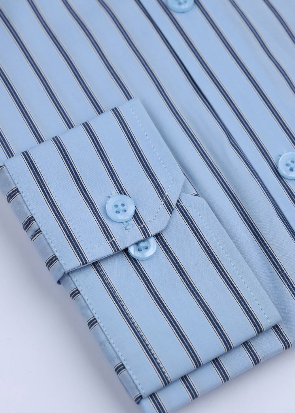 Powder Blue Pinstripe Formal Shirt