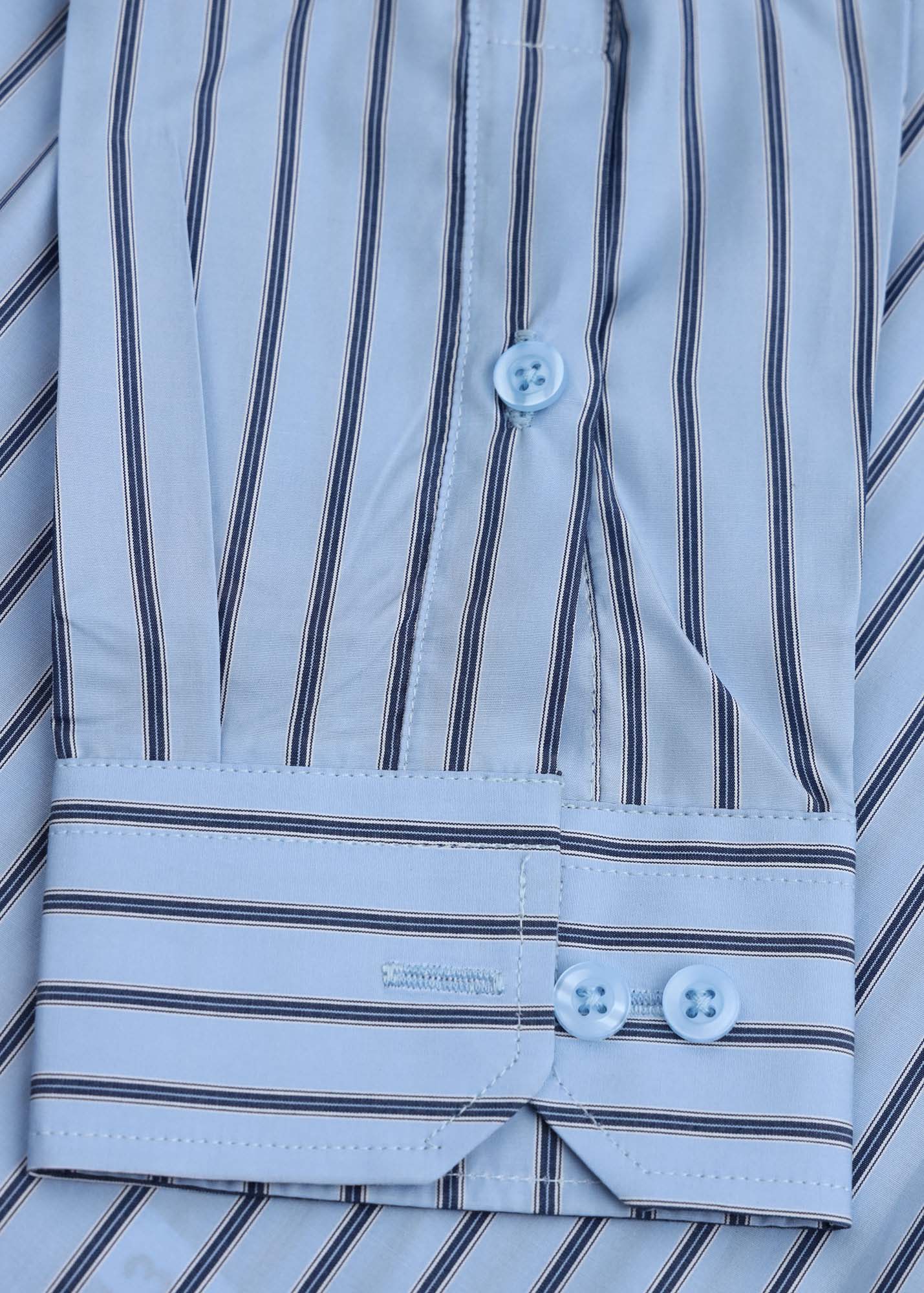 Powder Blue Pinstripe Formal Shirt