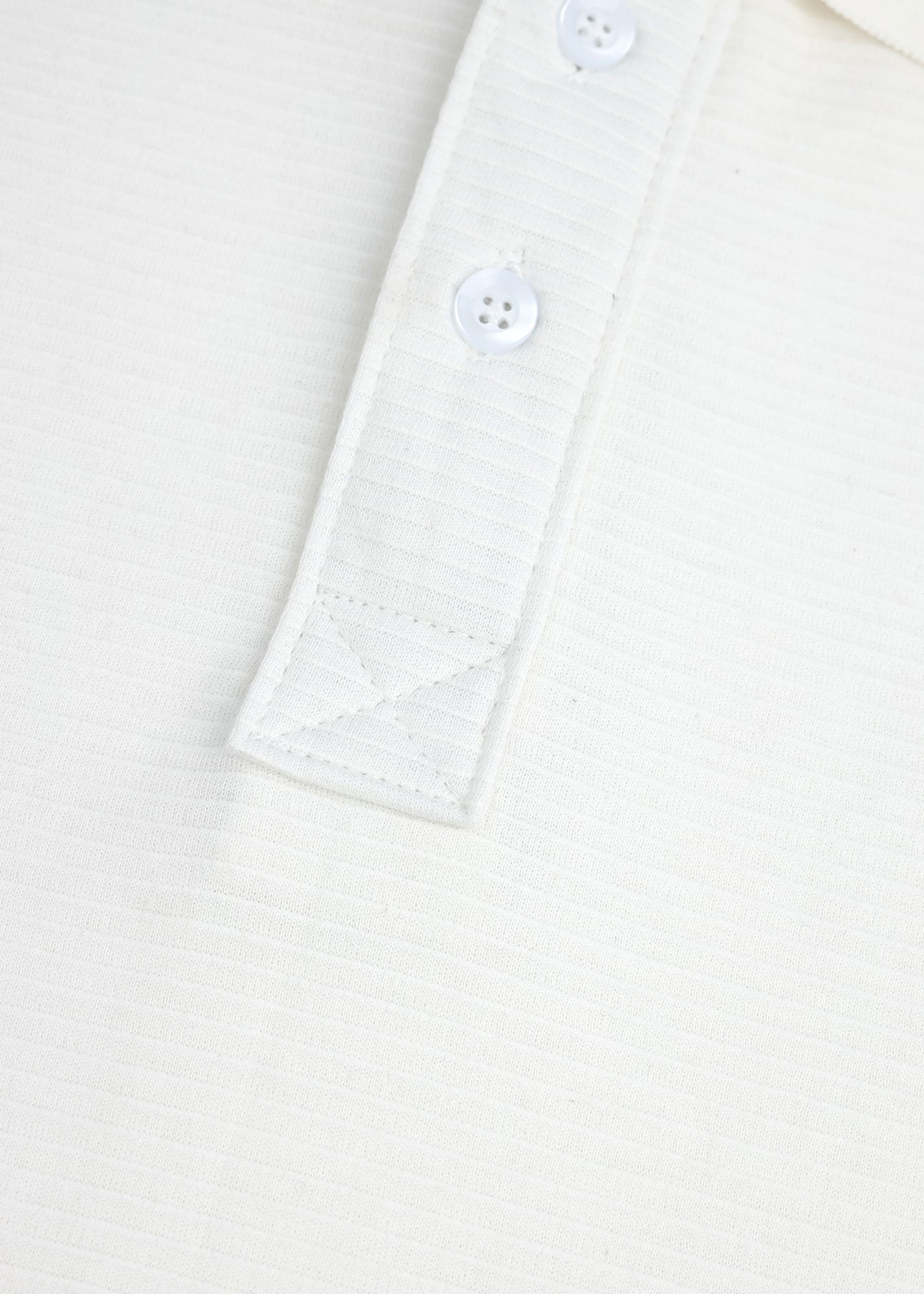 Ottoman Knit Polo Shirt—White