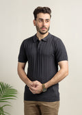 Men's Knit Polo-Graphite