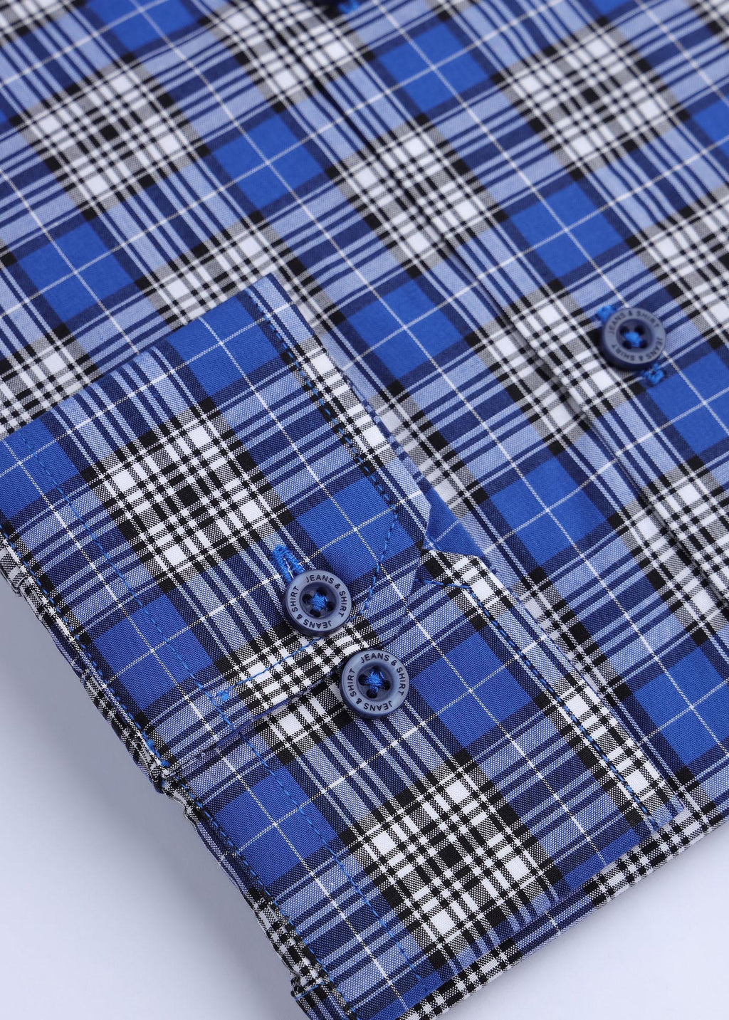 Blue Broad Check Formal Shirt