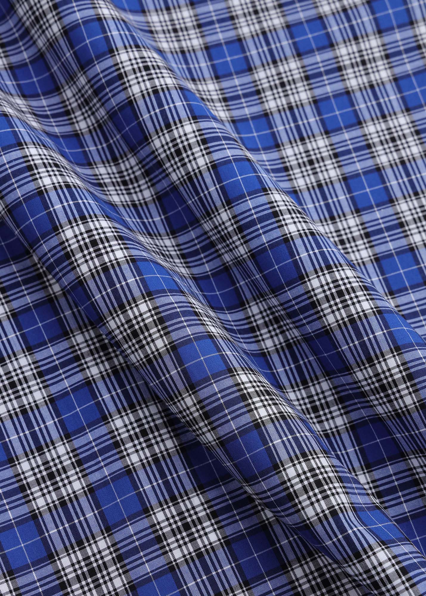 Blue Broad Check Formal Shirt