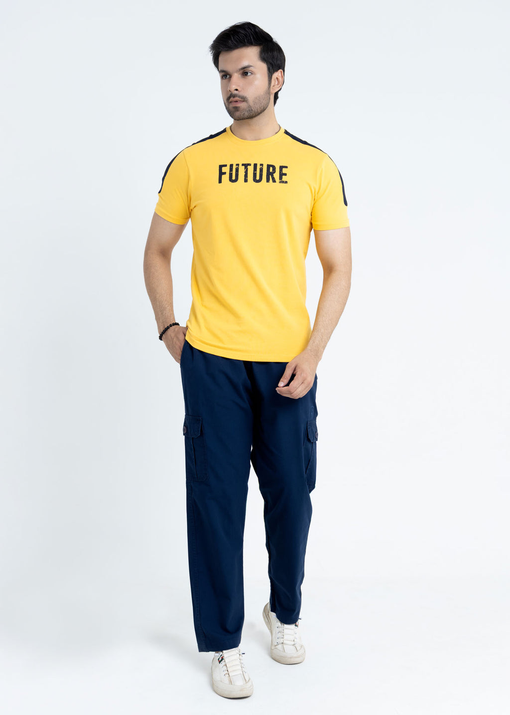 Yellow Volt Color Block T-Shirt