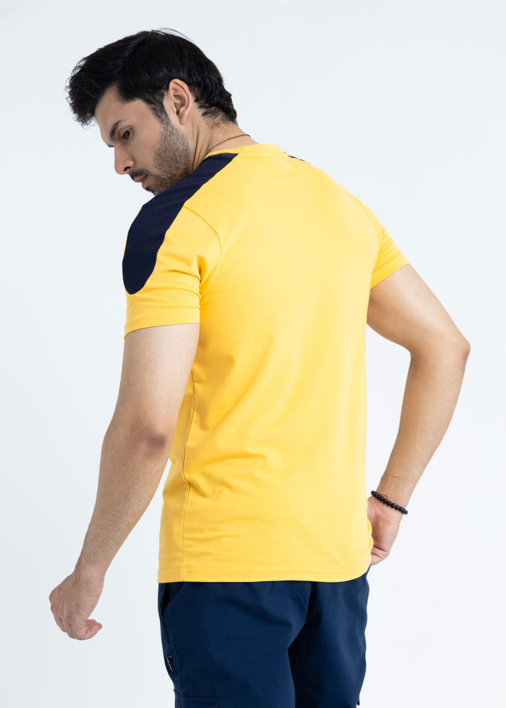 Yellow Volt Color Block T-Shirt