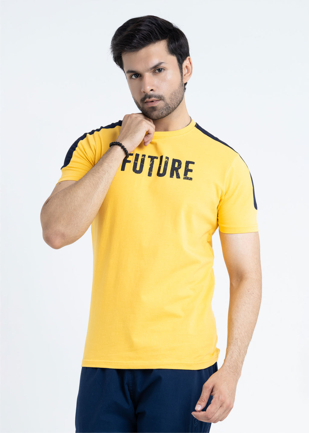 Yellow Volt Color Block T-Shirt