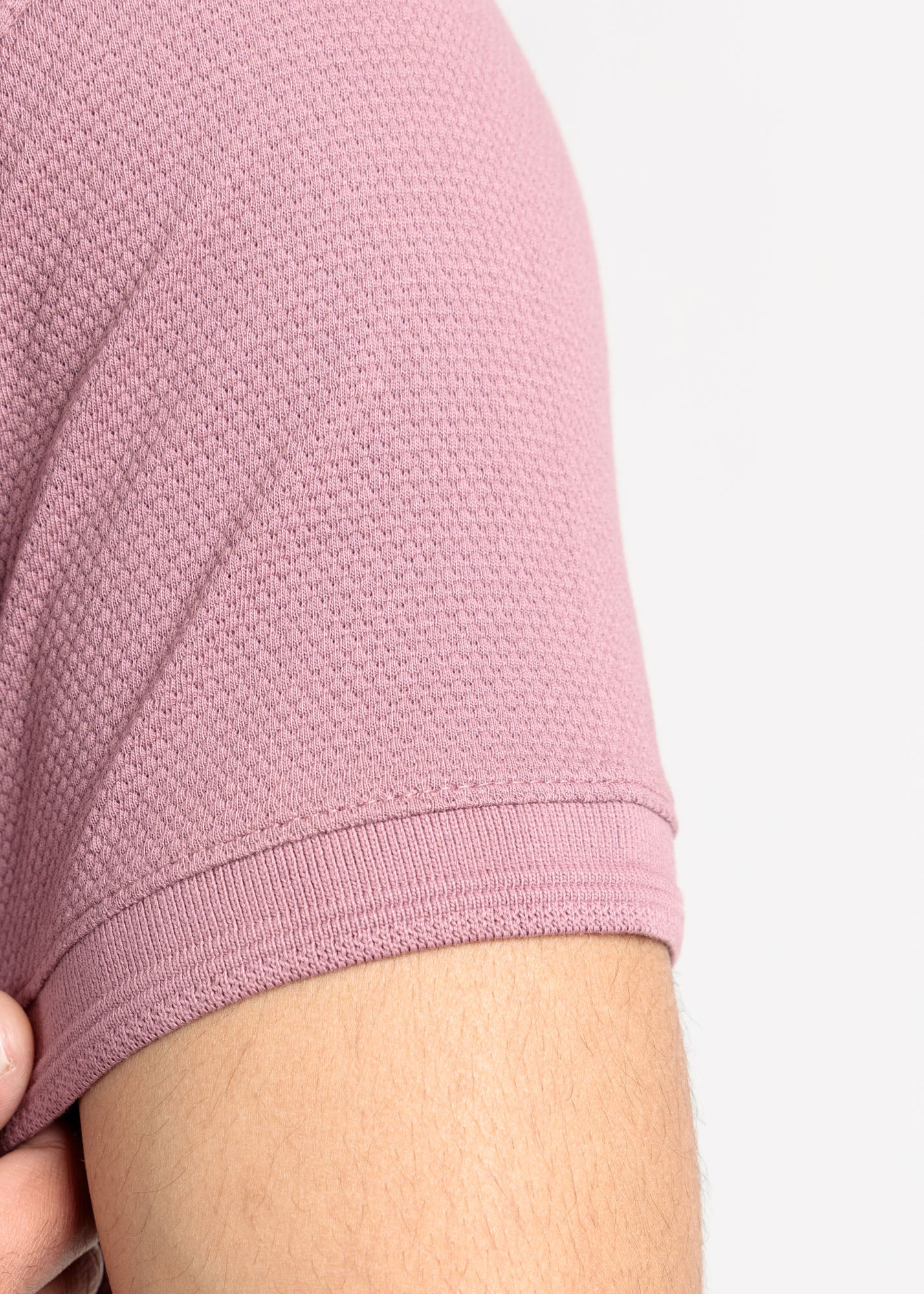 Popcorn Jacquard Polo Shirt — Wisteria