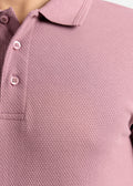 Popcorn Jacquard Polo Shirt — Wisteria