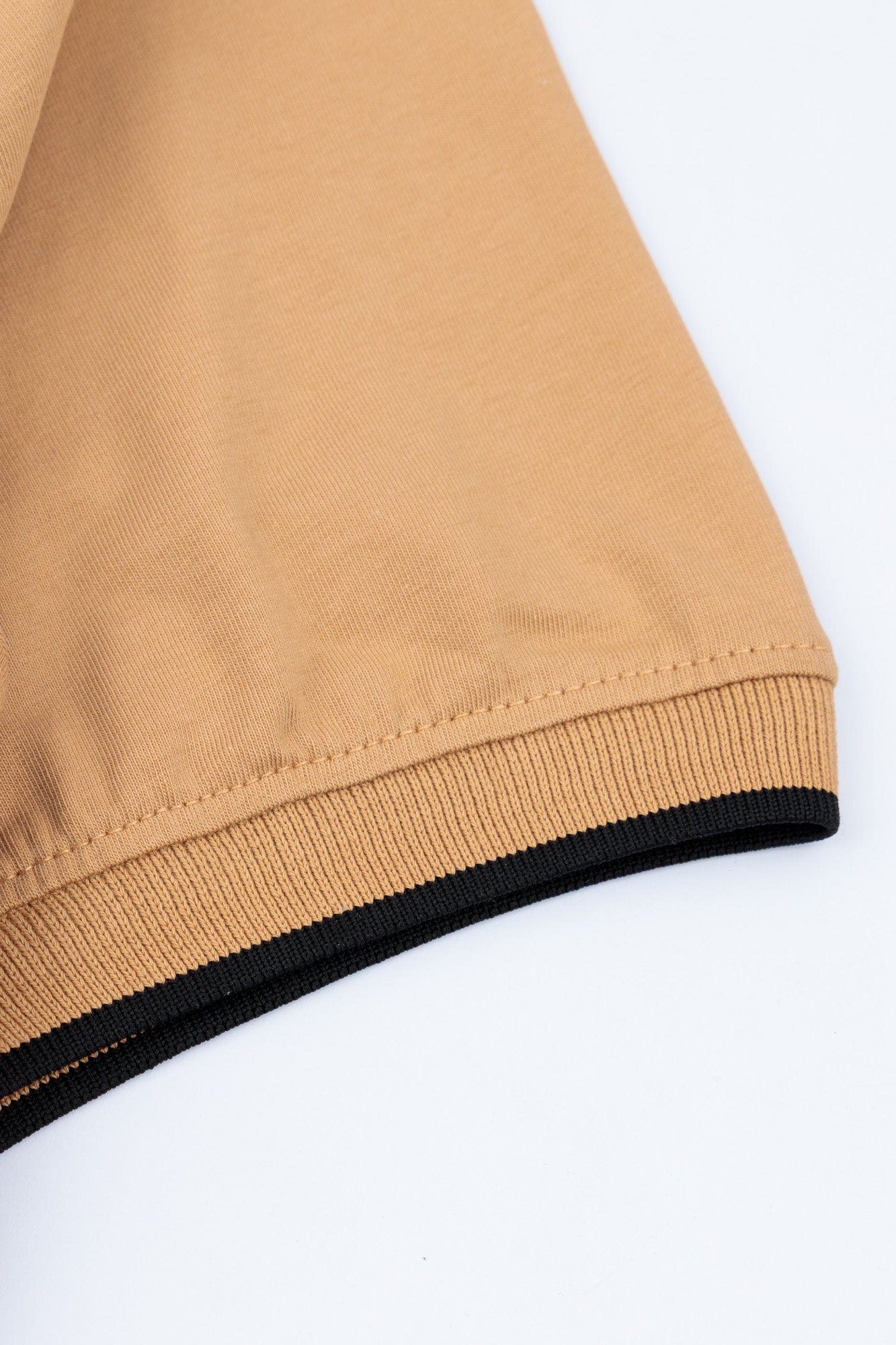 Light Camel Zip Polo Shirt