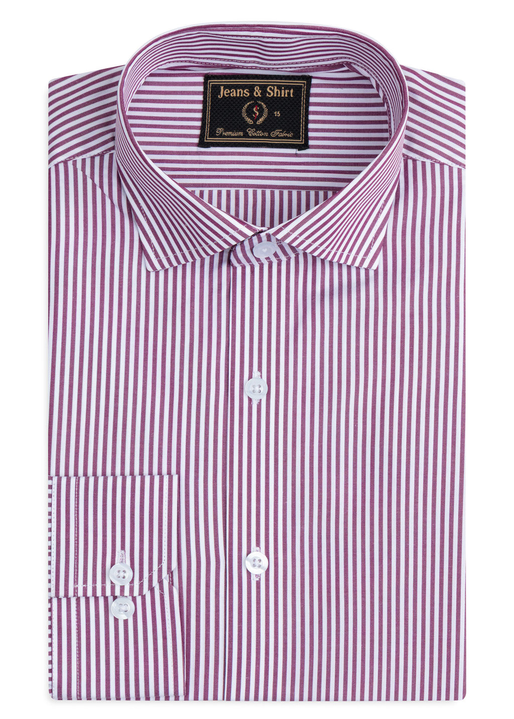 Plum & White Stripe Formal Check