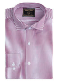 Plum & White Stripe Formal Check