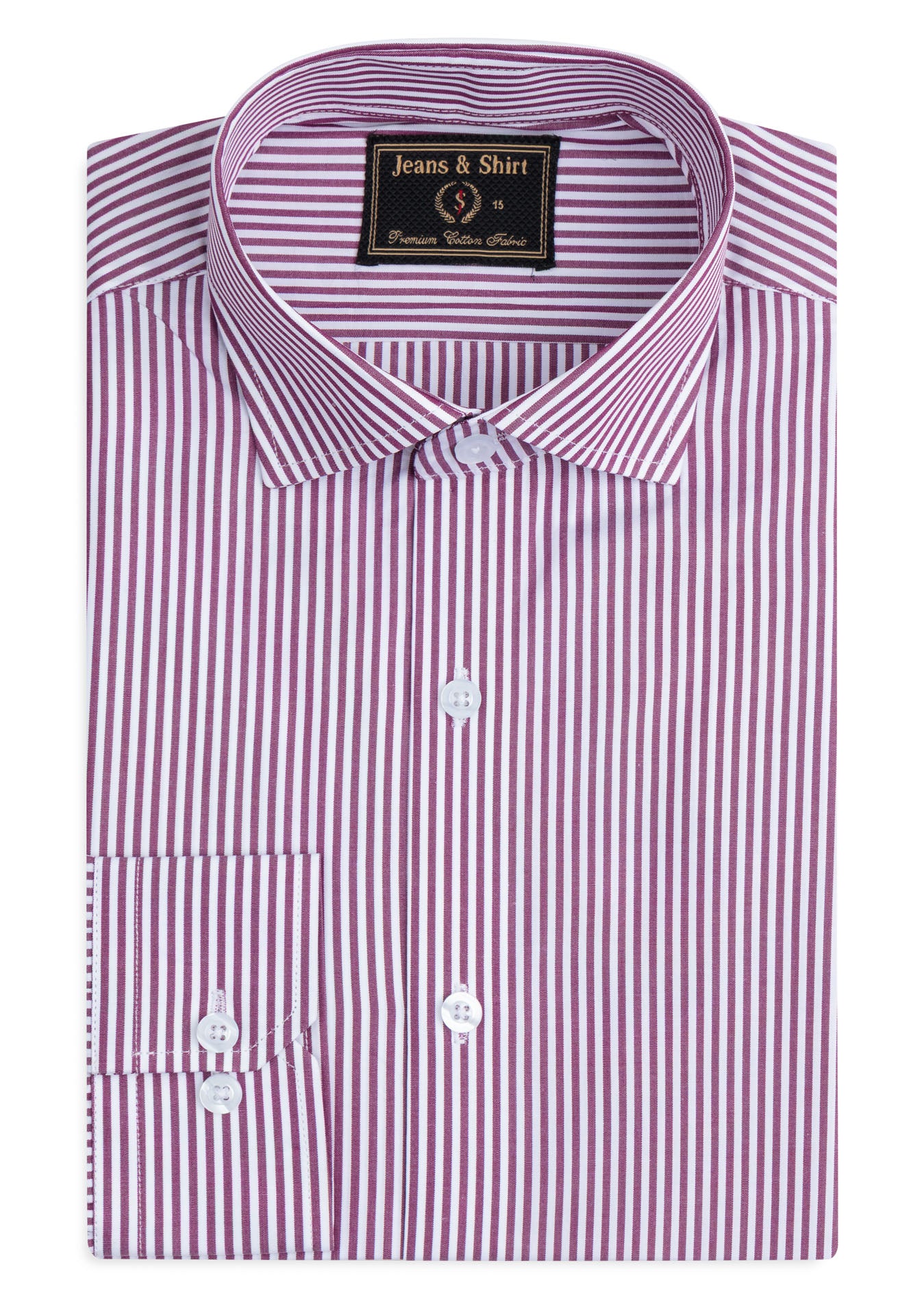 Plum & White Stripe Formal Check