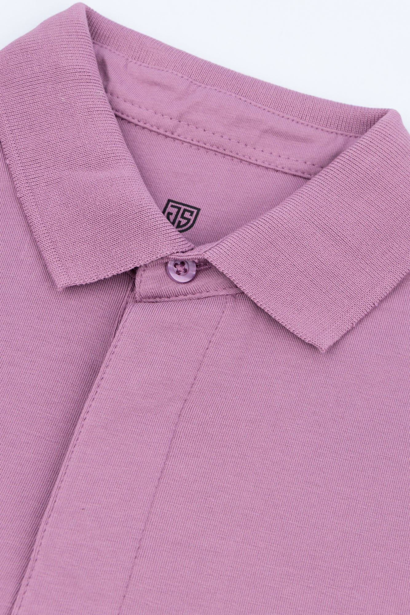Lavender Concealed Placket Polo Shirt