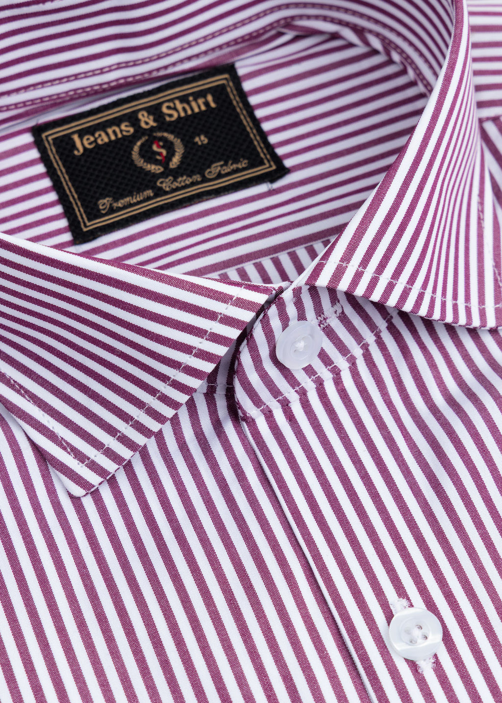 Plum & White Stripe Formal Check