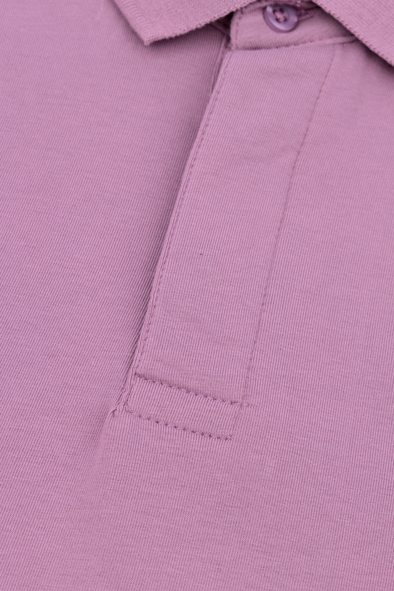 Lavender Concealed Placket Polo Shirt