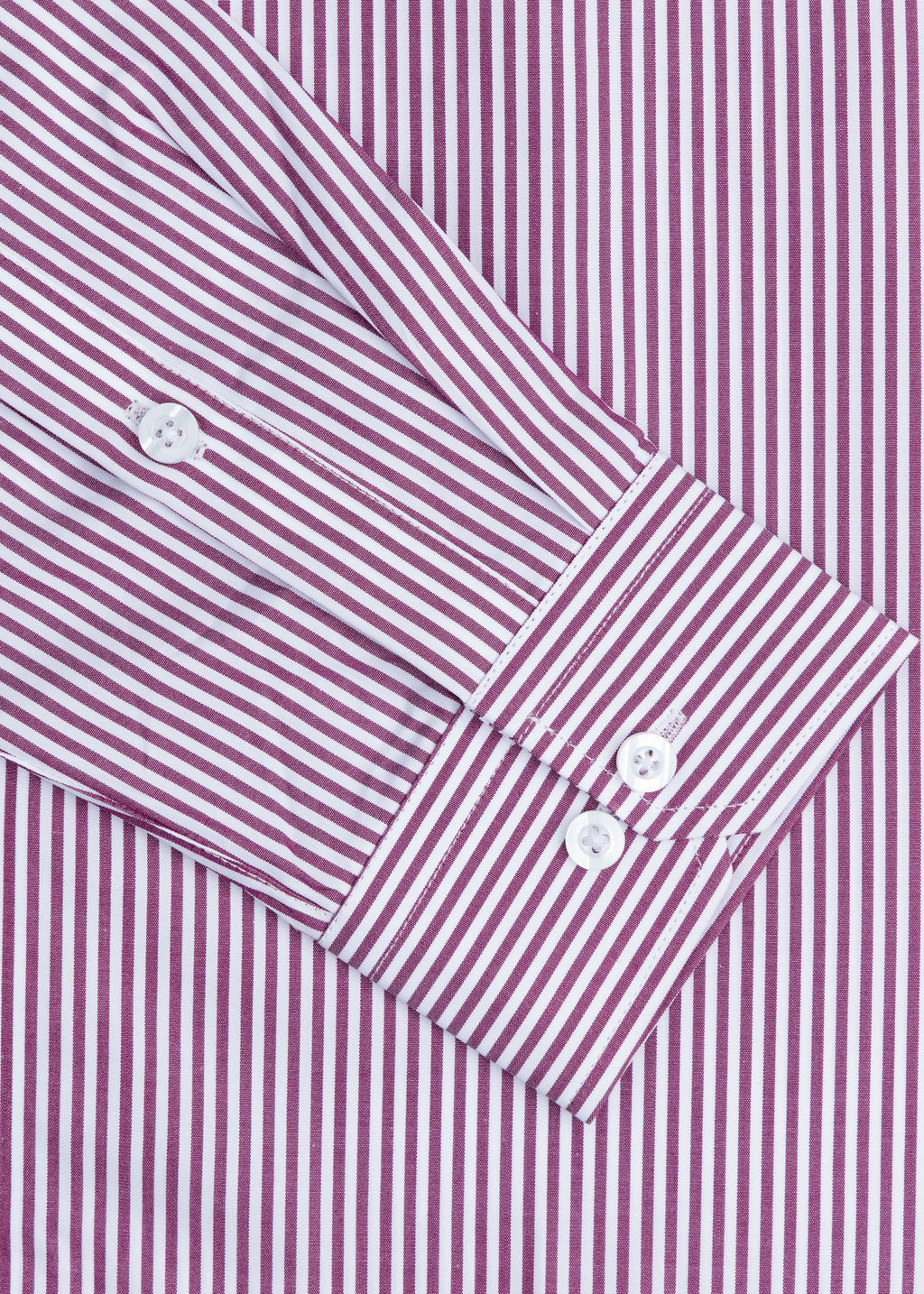 Plum & White Stripe Formal Check