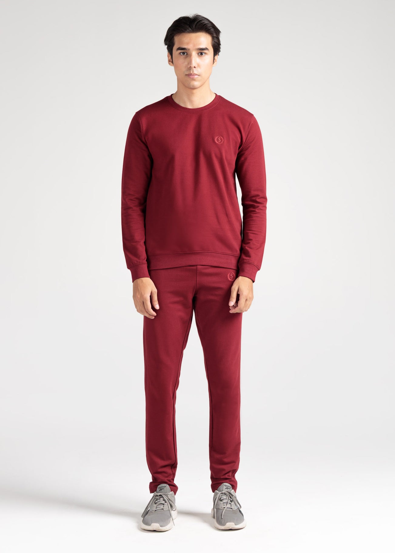 Essential Cotton Terry Co-ord Set – Dark Maroon