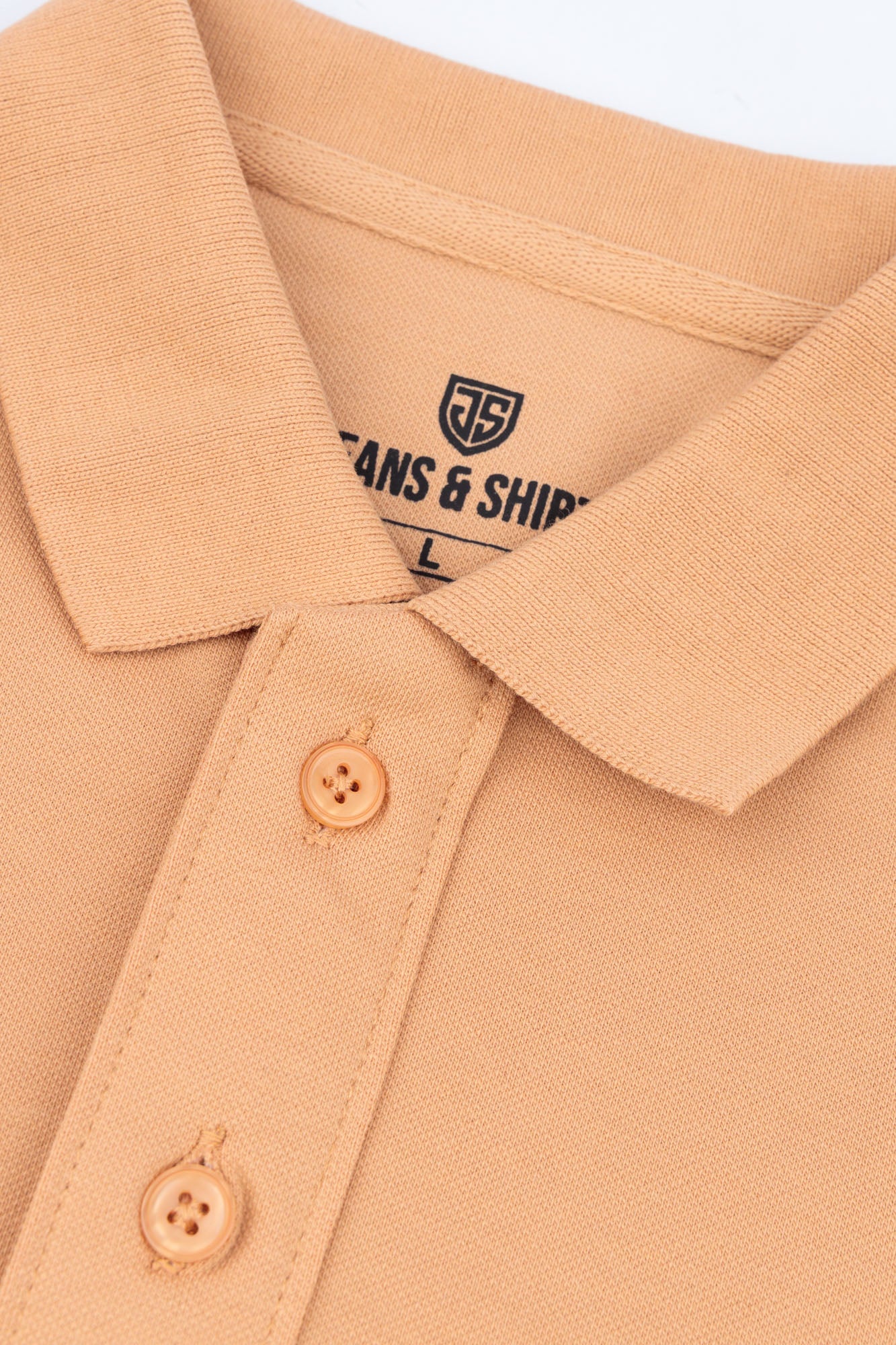 Ecru Pique Polo Shirt