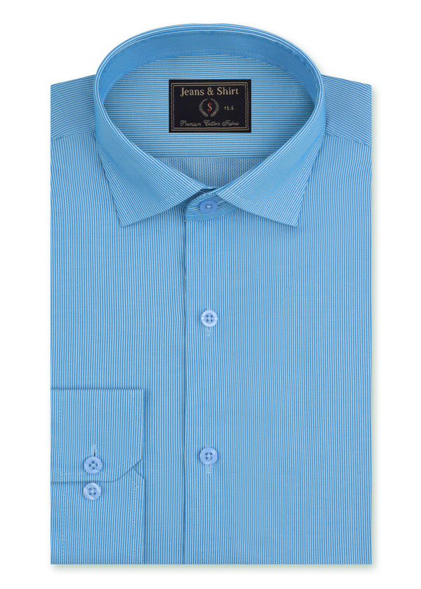 Blue Narrow Stripe Formal Shirt