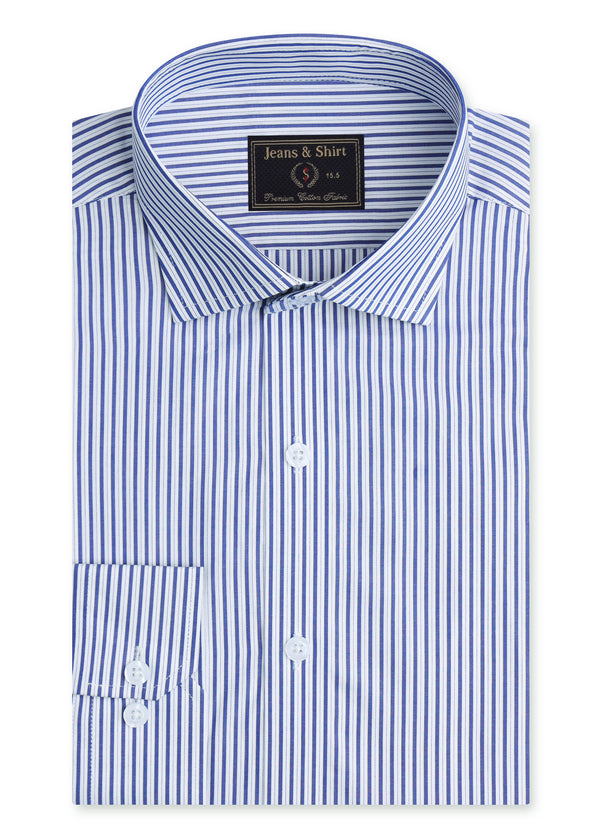 Navy Blue Stripe Formal Shirts