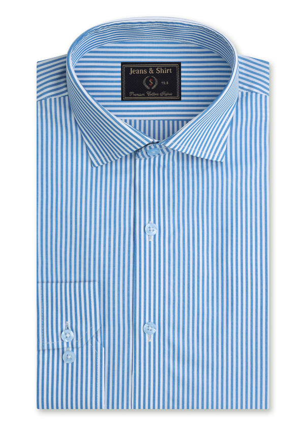 Sky Blue Stripe Formal Shirt