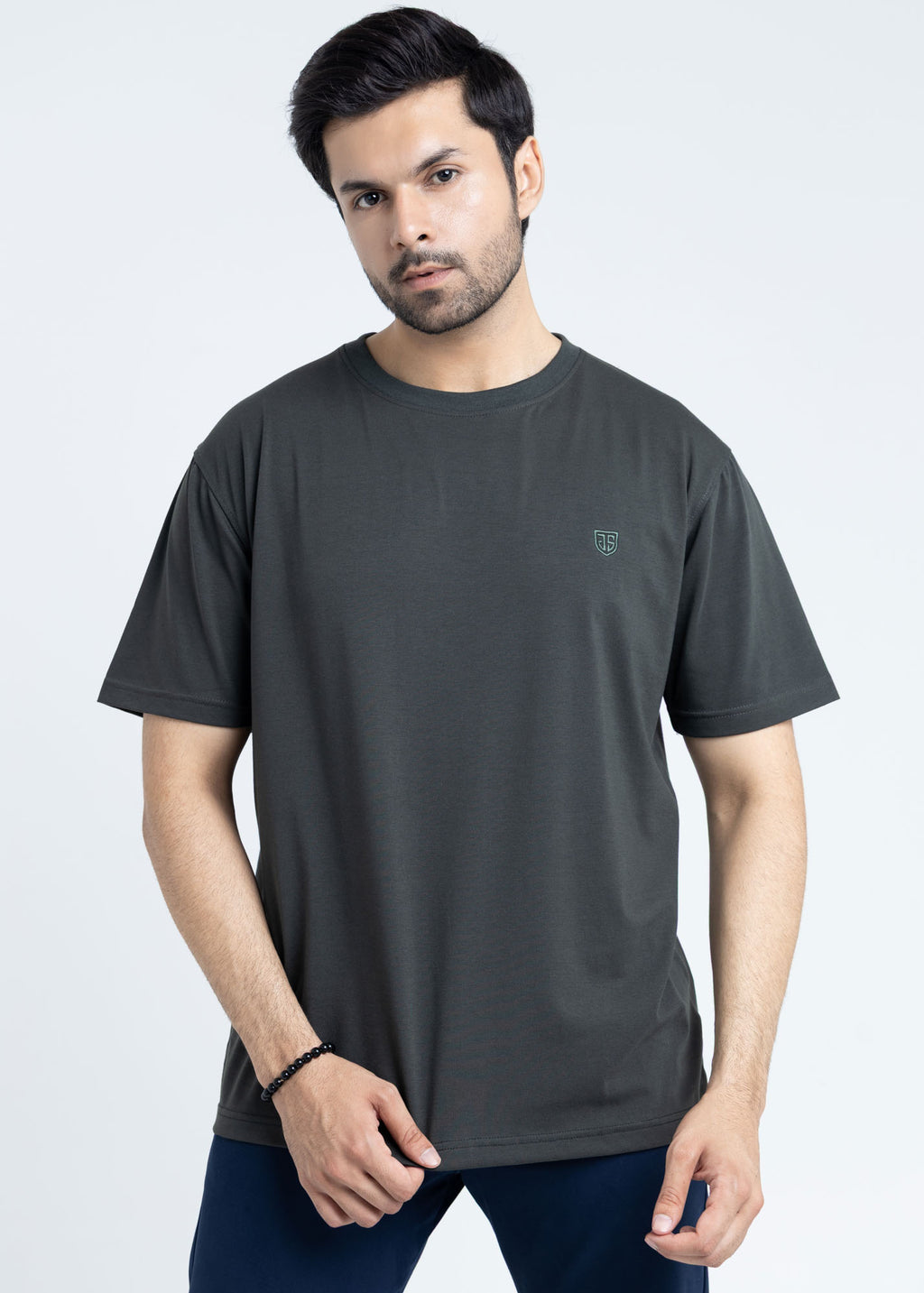 Relaxed Fit Camo Green T-Shirt Lycra Jersey