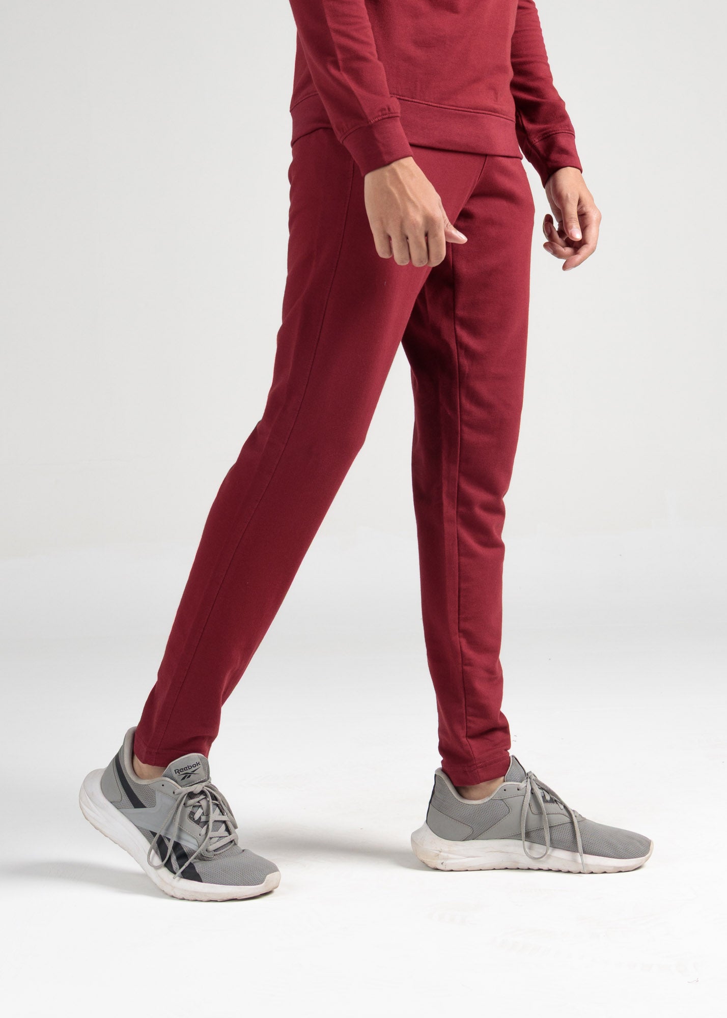 Essential Cotton Terry Co-ord Set – Dark Maroon