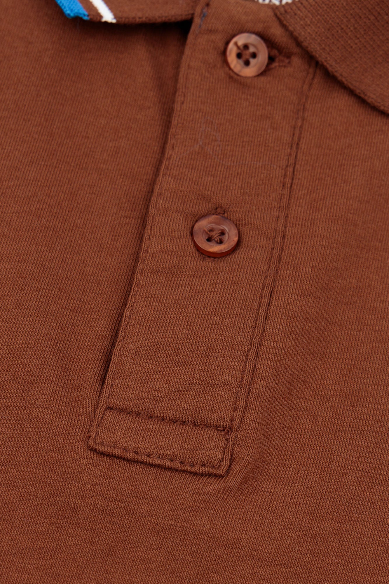 Essential Brown Cotton Lycra Polo Shirt