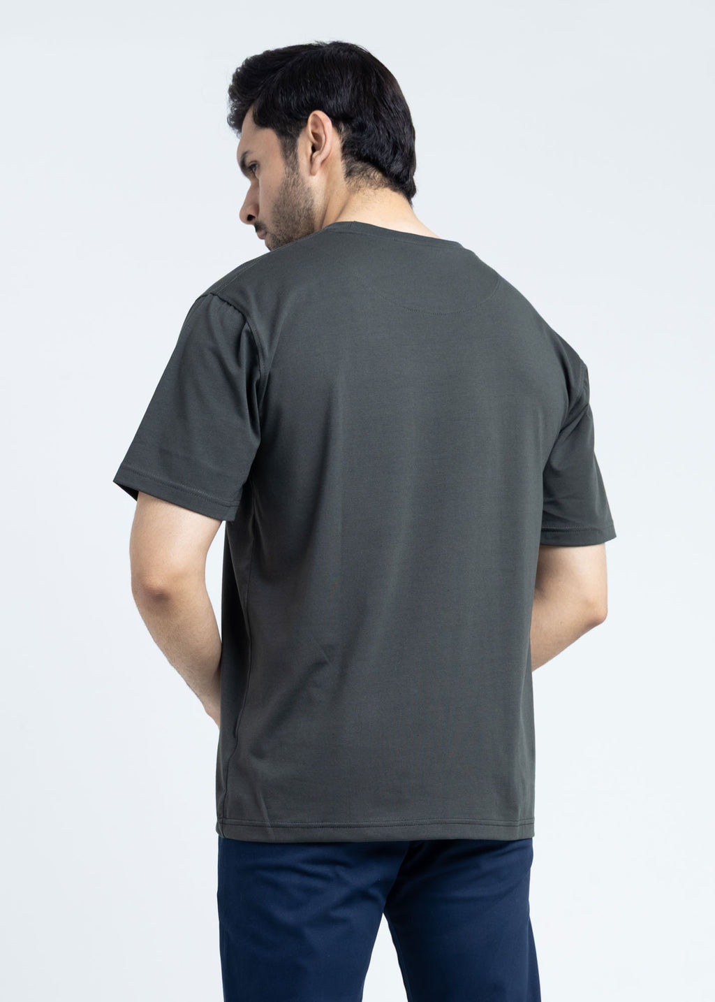Relaxed Fit Camo Green T-Shirt Lycra Jersey