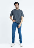 Relaxed Fit Heather Grey T-Shirt Lycra Jersey