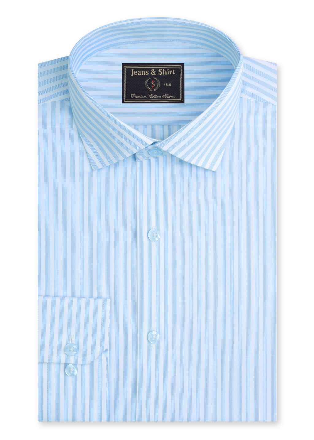 Sky Blue Dual Stripe Formal Shirt