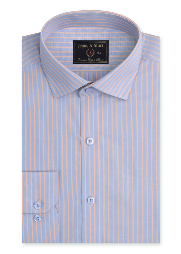 Powder Blue Stripe Formal Shirt