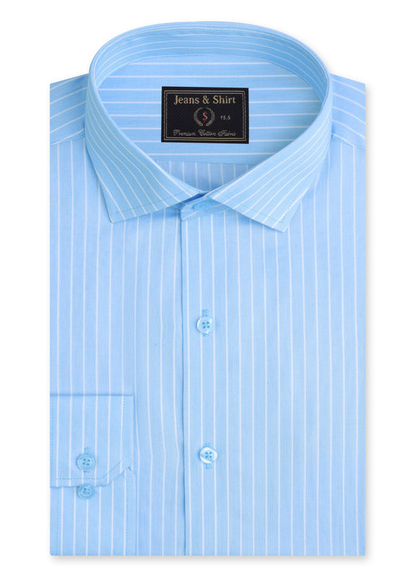 Sky Blue Pinstripe Formal Shirt