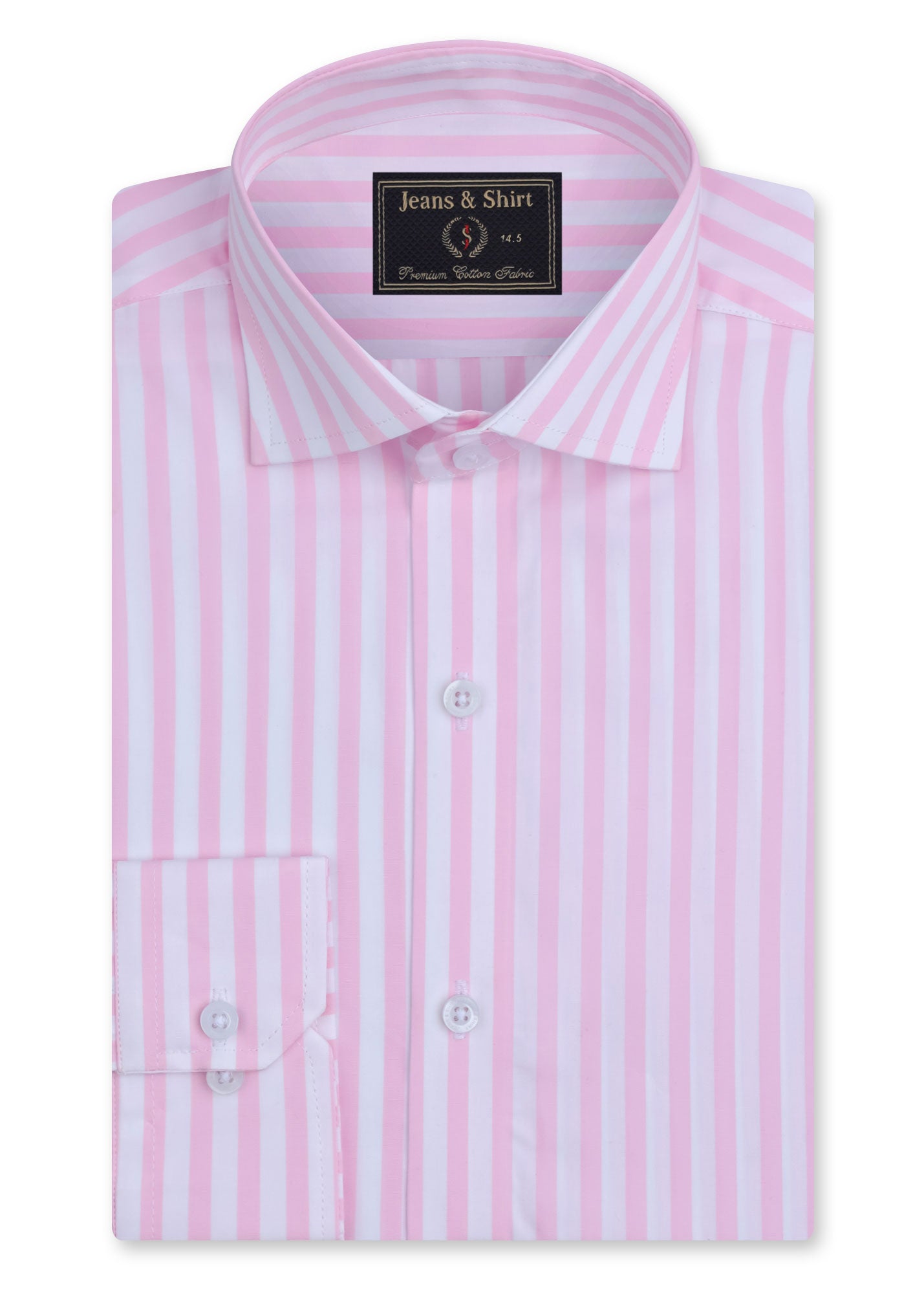 Blush Broad Stripe Formal Shirt