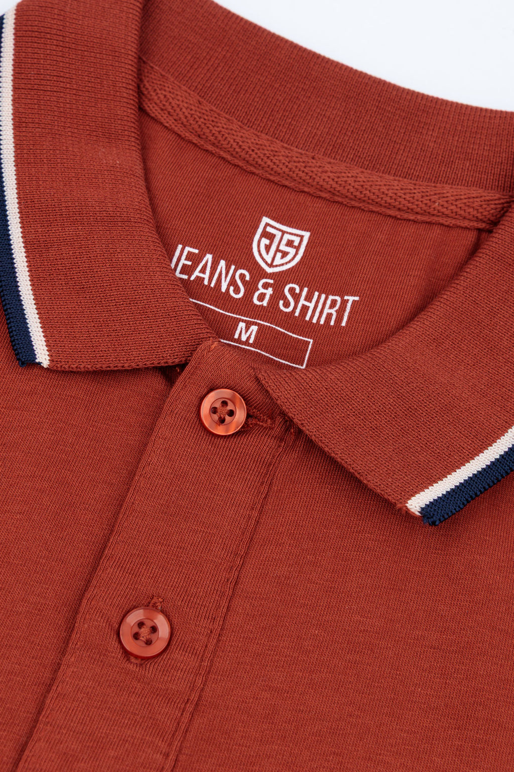 Rust Cotton Lycra Polo Shirt