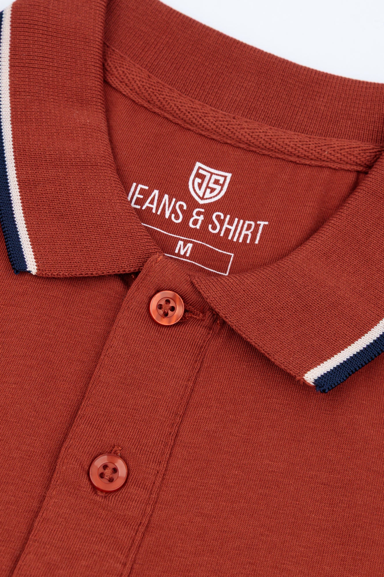 Rust Cotton Lycra Polo Shirt