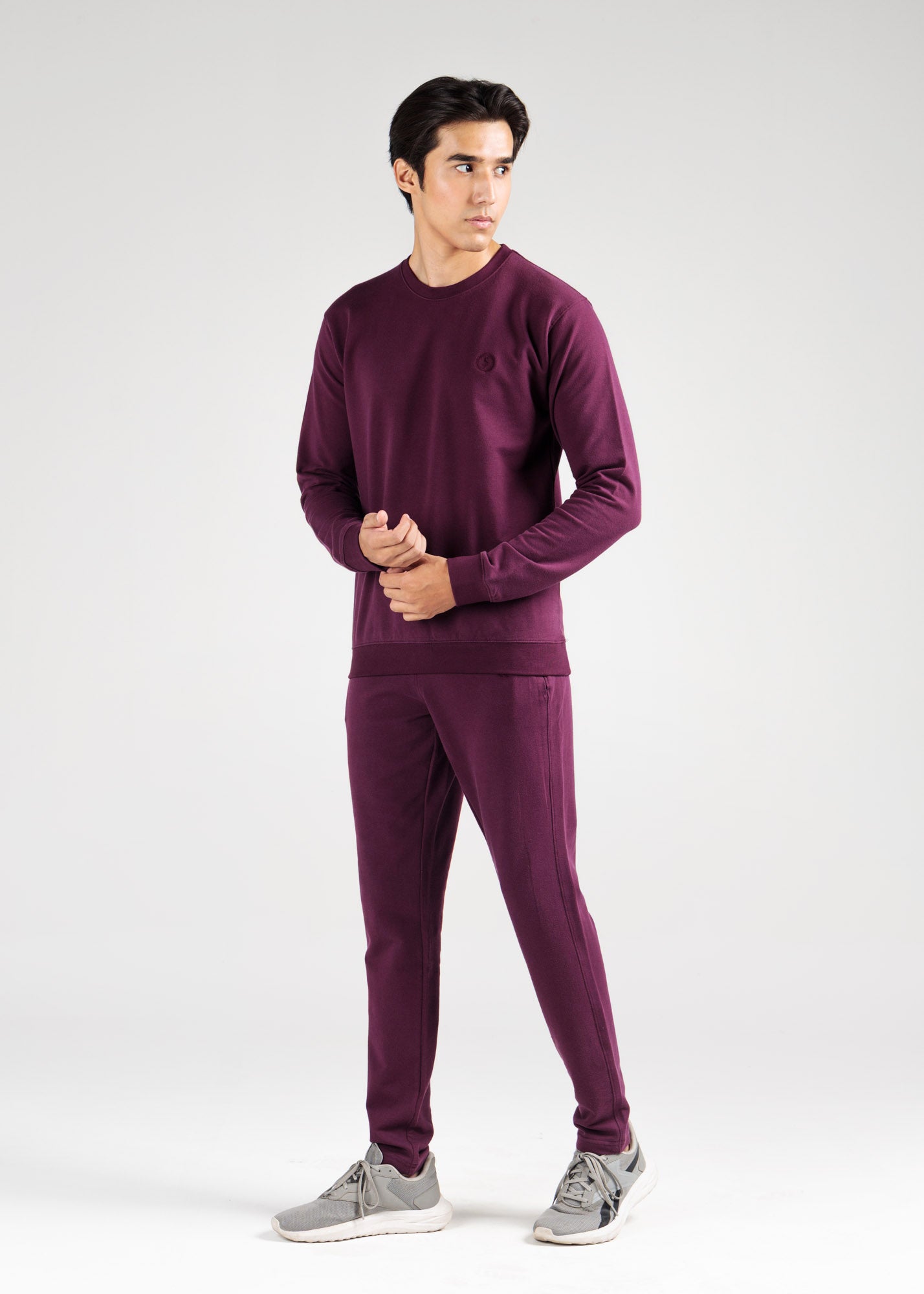 Essential Cotton Terry Co-ord Set – Rich Plum