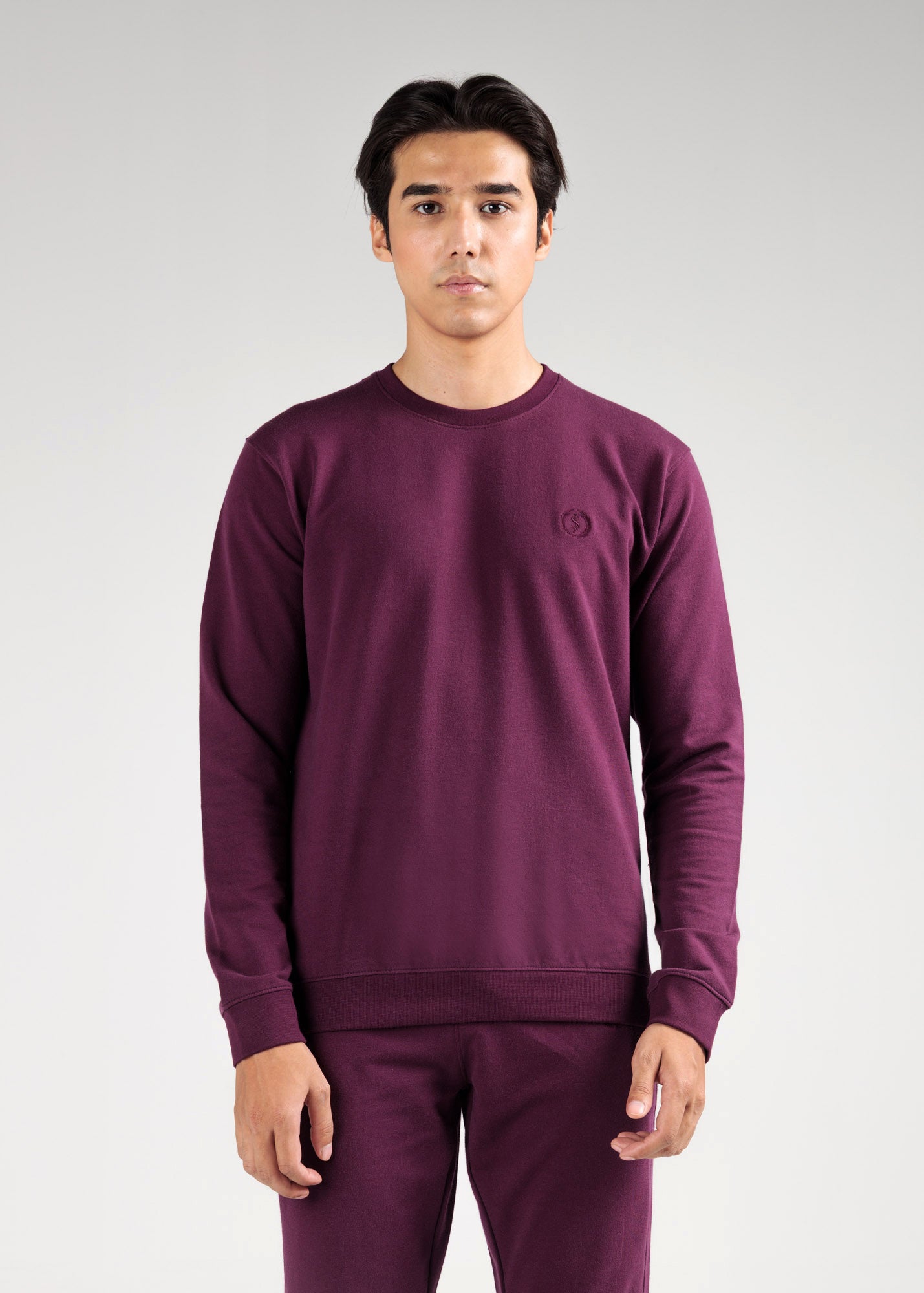 Essential Cotton Terry Co-ord Set – Rich Plum